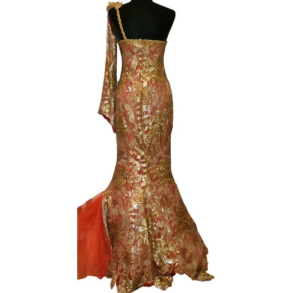 Luxury Couture Designer Party Prom Wedding Evening Cocktail Runway Gown Dress NW - Picture 7 of 16